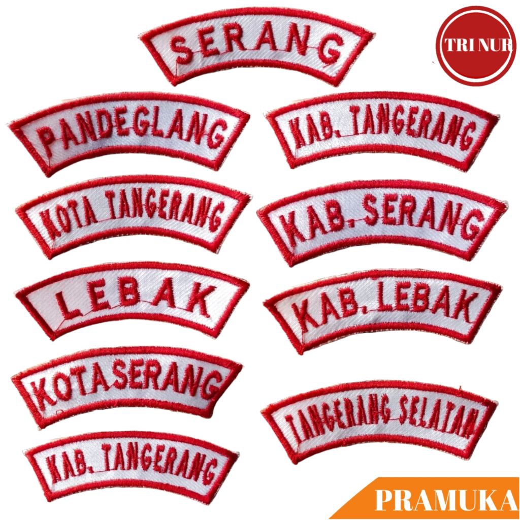Bed Kwarcab Pramuka Banten Bordir / Bed Lokasi Kwarcab Pramuka Kwarda Banten / Badge Atribut Pramuka