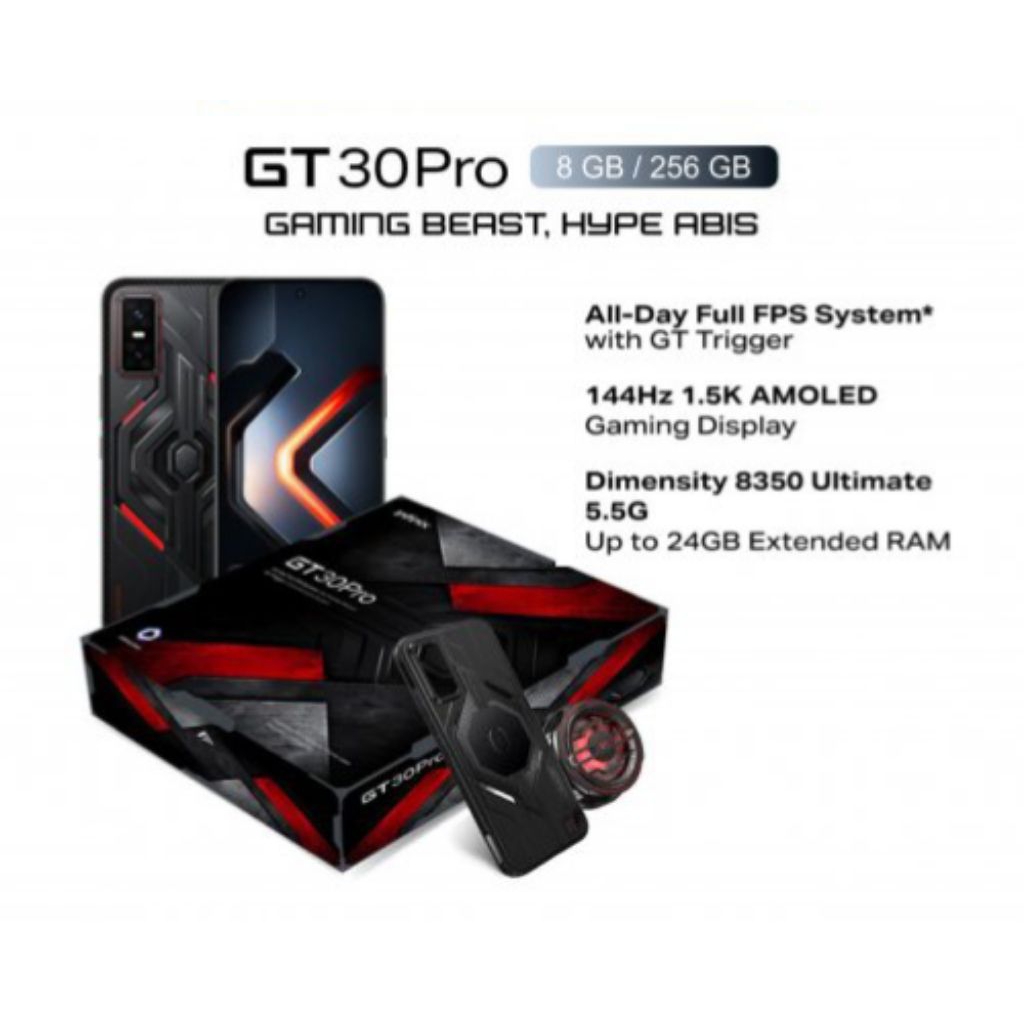 Infinix GT 30 Pro Dimensity 8350 Ultimate [8+8GB/256GB] Dark Flare