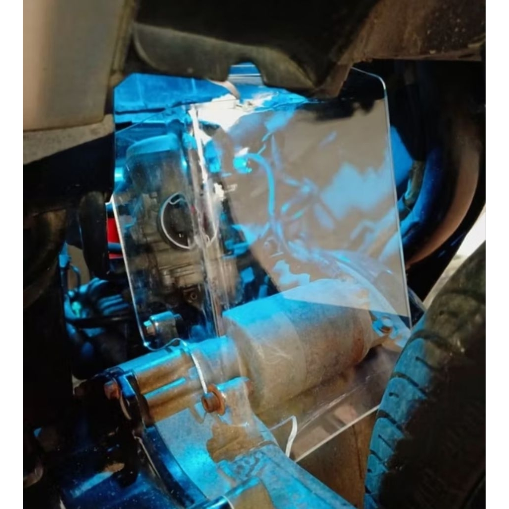 filter tabokan karburator yamaha mio smile mio sporty model L bahan akrilik 3 mili 4mili bening tran