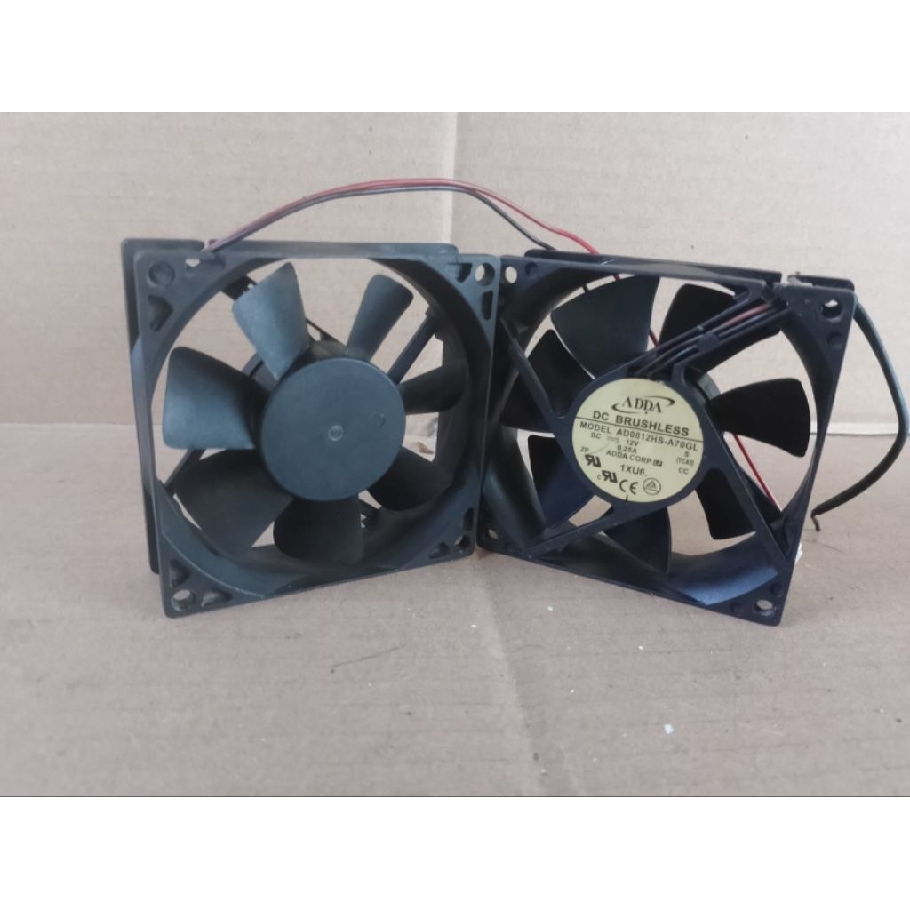 Fan high speed ADDA BRUSHLESS DC 12v.0.25a 8X8