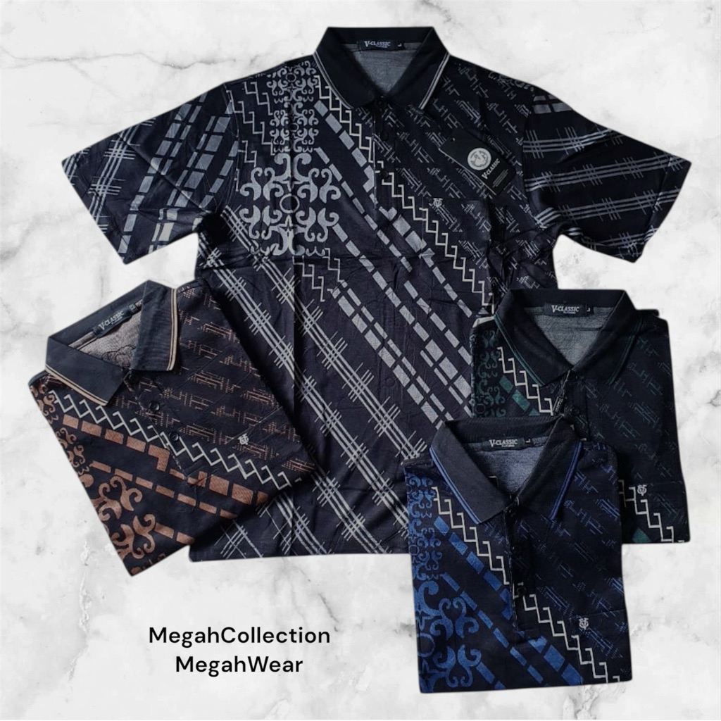 Kaos Kerah Pria Premium - Kaos Wangki Pria Katun Premium V-Classic Original