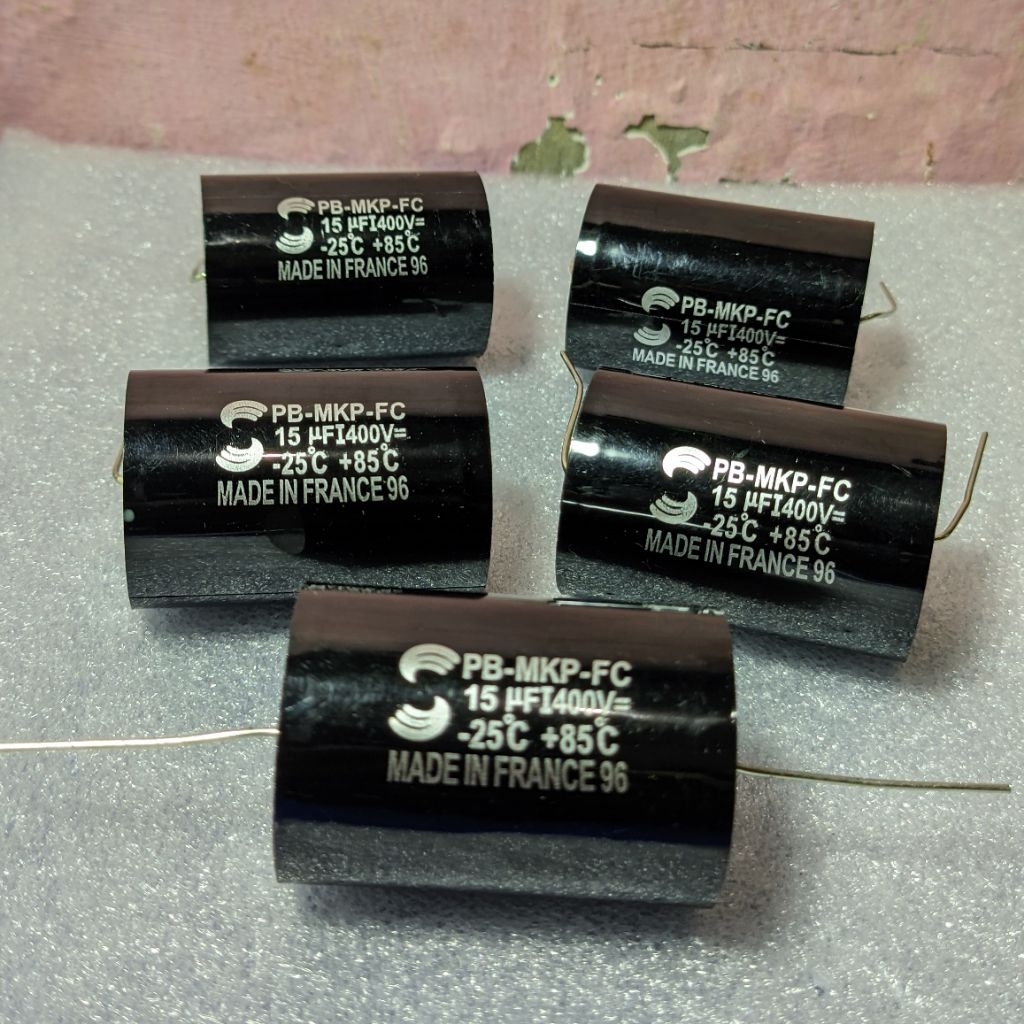 KAPASITOR AUDIO CAPACITOR SOLUN PB MKP 15uf/400v ORIGINAL FRANCE PB-MKP-FC 15uF/400V
