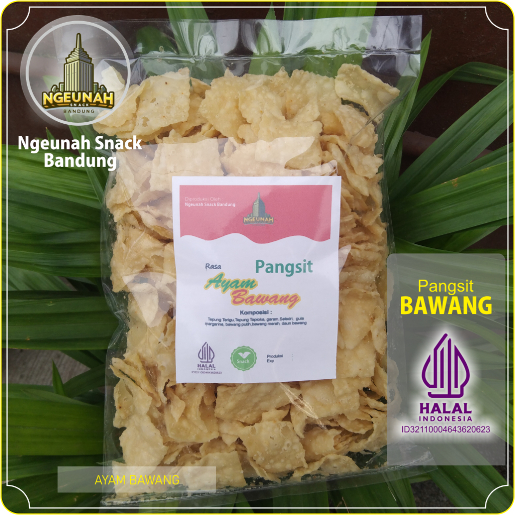 KRIPIK PANGSIT BAWANG 1 KG / PANGSIT GORENG- (Rasa – AYAM BAWANG ) Murah Enak / Kiloan