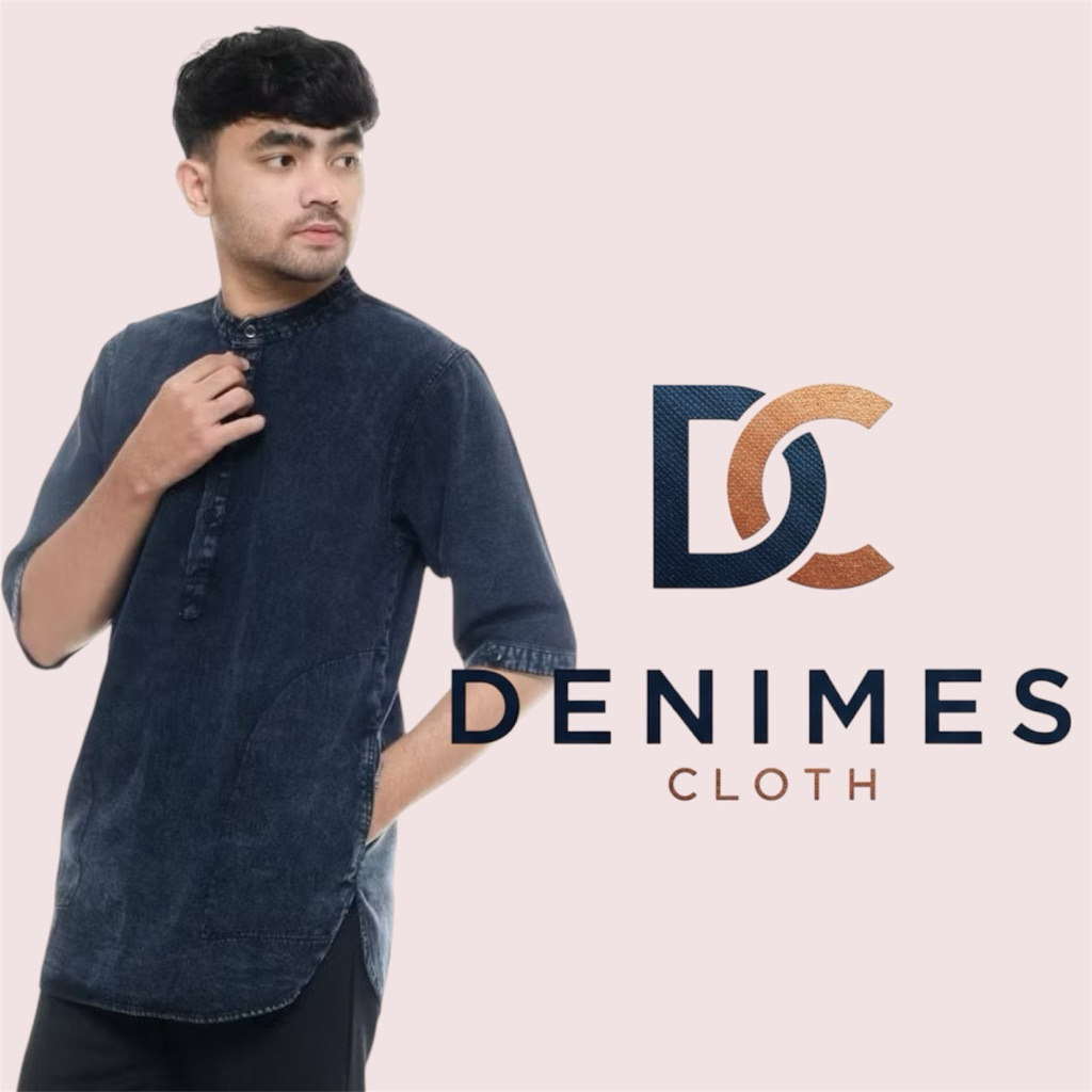 Baju Koko Jeans Kurta Premium Quality Kurta Jeans Koko Lengan Pendek