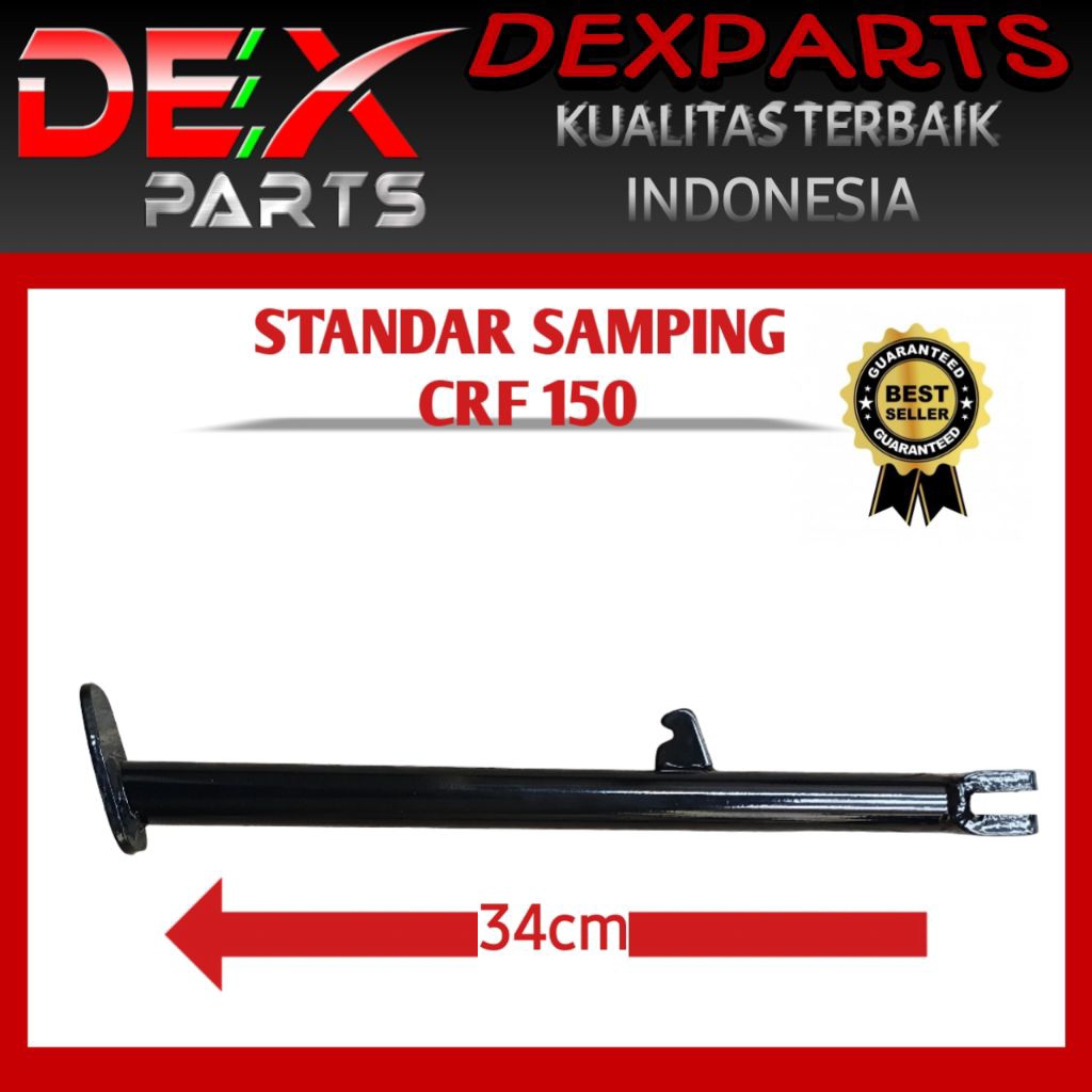 STANDAR SAMPING CRF150 MODEL ORI CAT HITAM GLOWSY KETEBALAN KLEMAN 8 ML