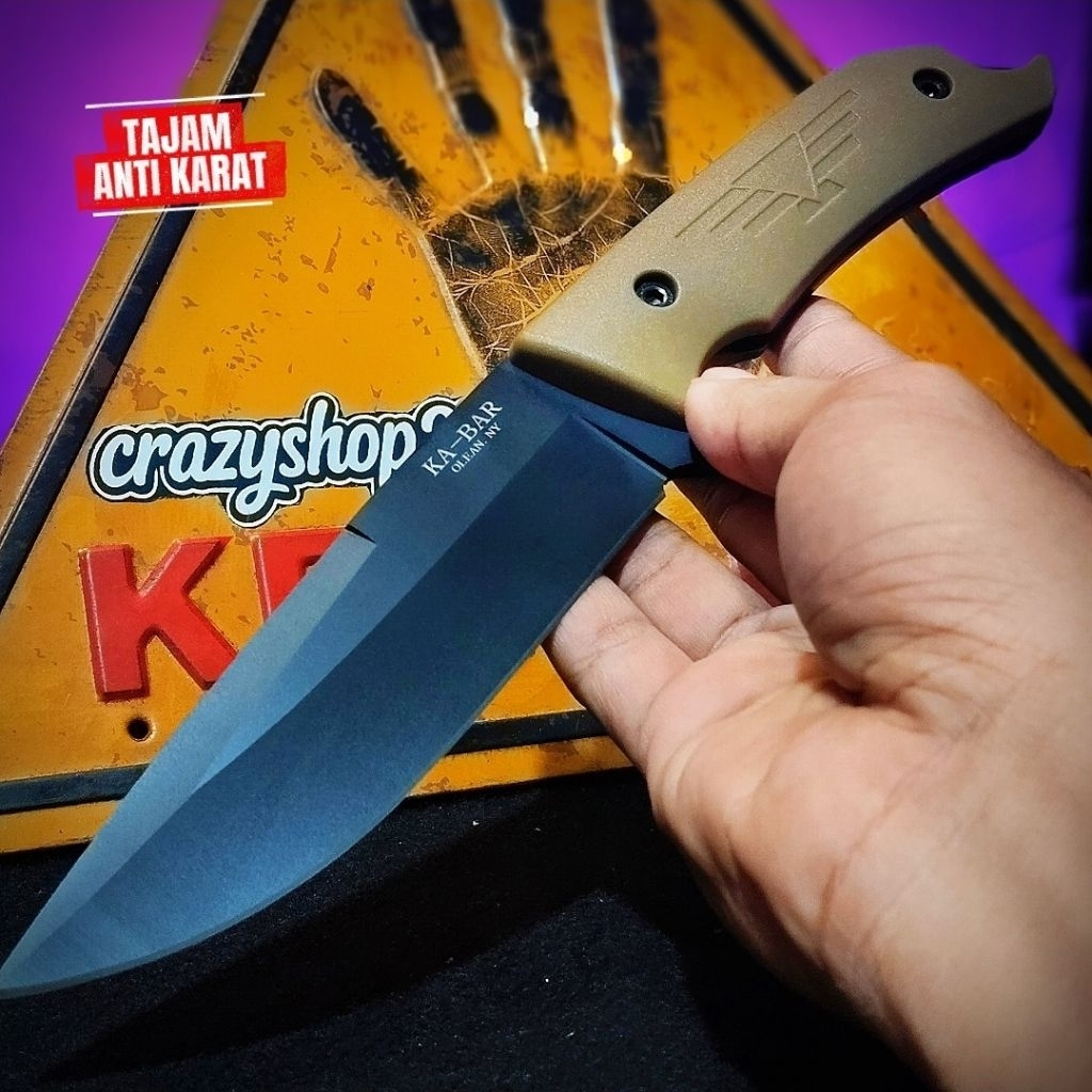 Pisau Taktis KA-BAR Full Tang — Tajam, Kokoh,anti karat / Pisau Survival