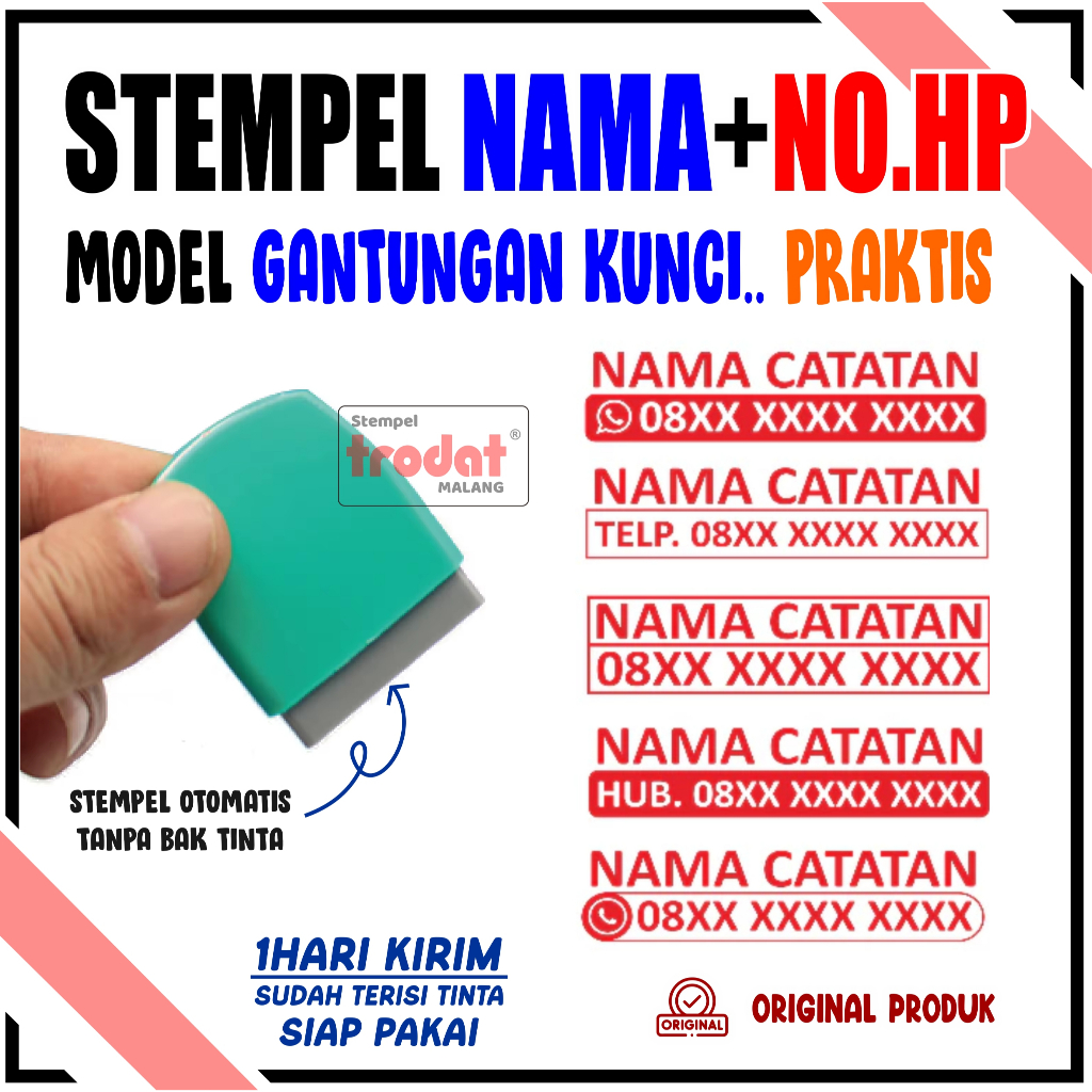 STEMPEL CUSTOM NAMA DAN NOMOR HP STAMPEL DOKTER MINI, STEMPEL BROSUR , Nomer HP GANTUNGAN KUNCI