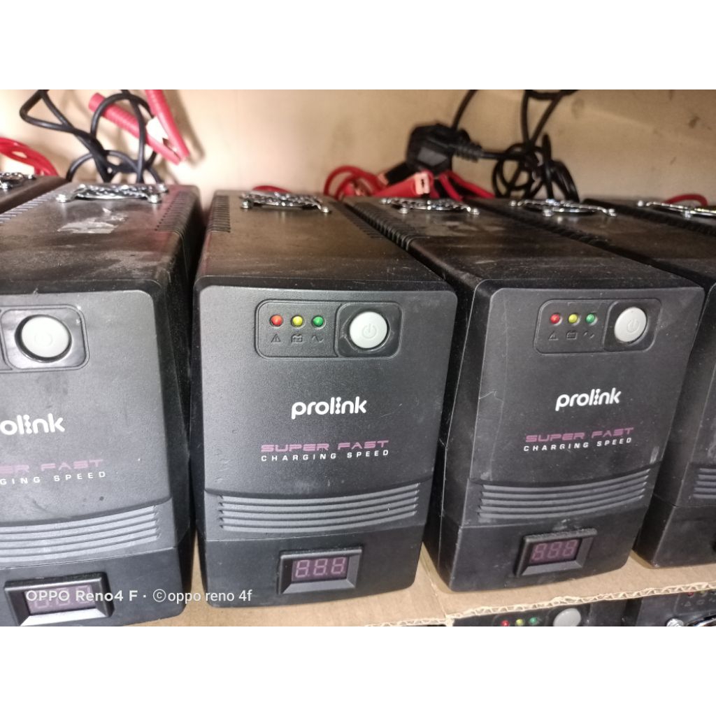 UPS  PROLINK SUPERFAST 700VA/350WATT MODIF AKI EKSTERNAL, volt meter dan kipas