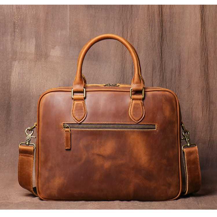 Tas Kerja Vintage Kulit Asli (Briefcase) - Klasik & Multifungsi
