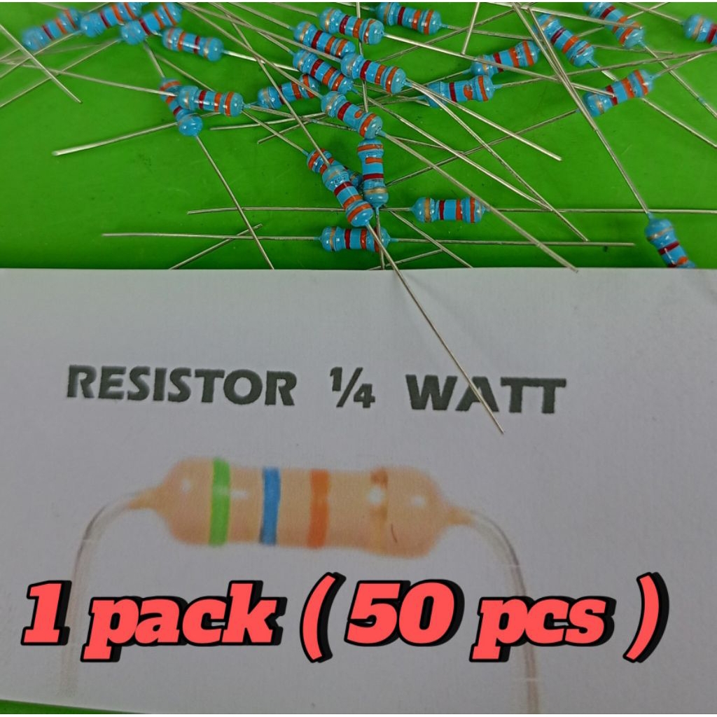 resistor 220 ohm 1/4watt per pack