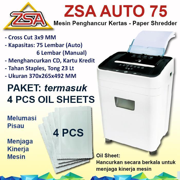 Paper shredder ZSA Auto75 Mesin Penghancur Kertas ZSA Auto 75 GARANSI RESMI