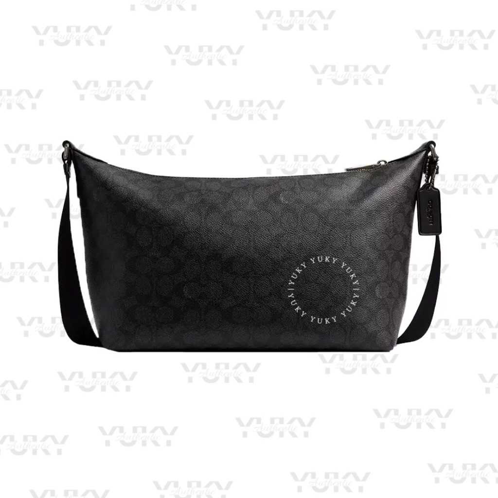 Tas Pria Branded COAC* COC Fin Xbody Sign Black  100% Original