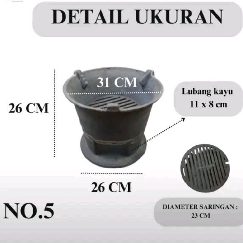 anglo tungku arang serbaguna bahan baja besi cor tungku  Alat angkringan nasi goreng bakmie diameter