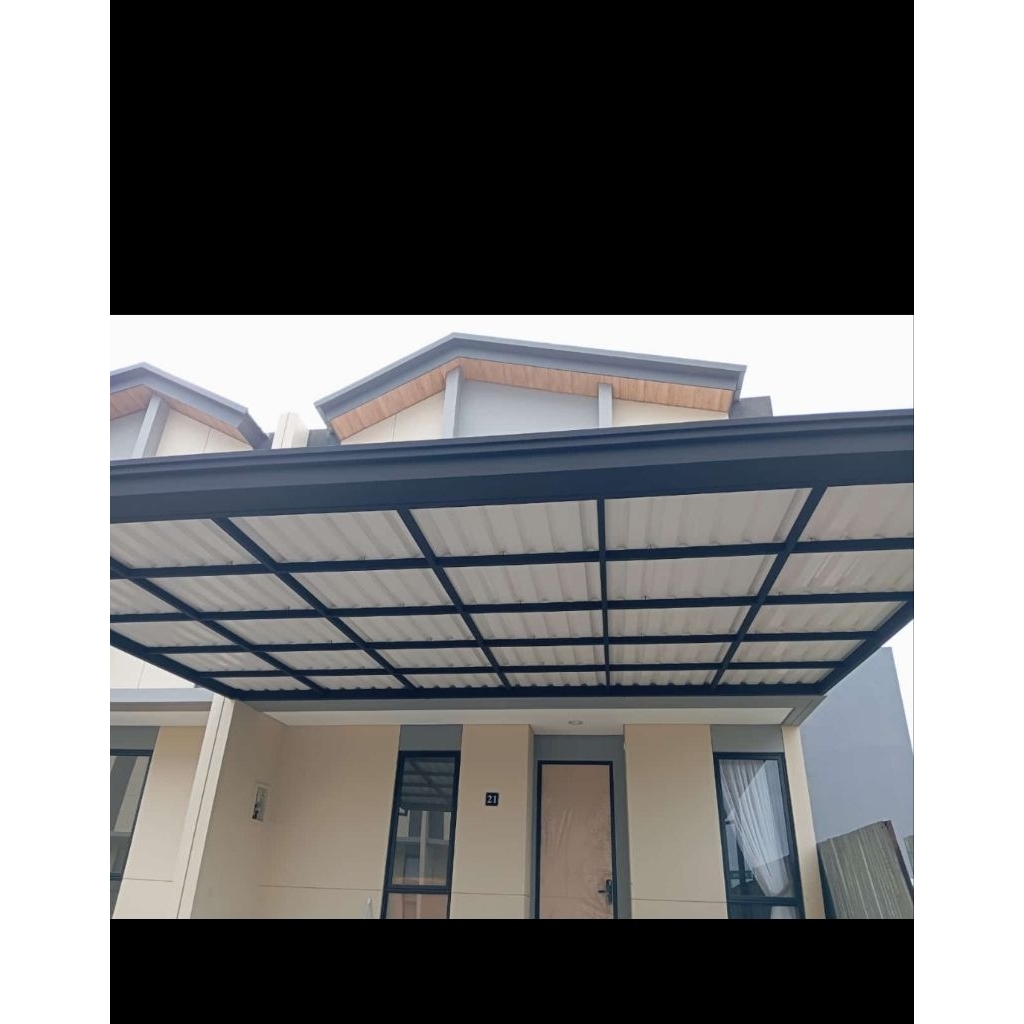 Kanopi besi hollow galvanis