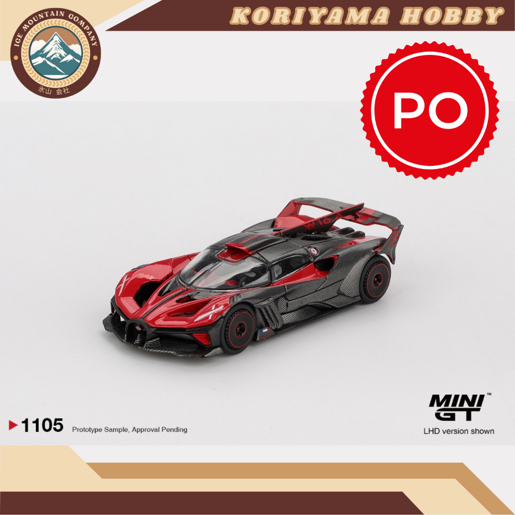 Mini GT 1105 Bugatti Bolide Red MiniGT