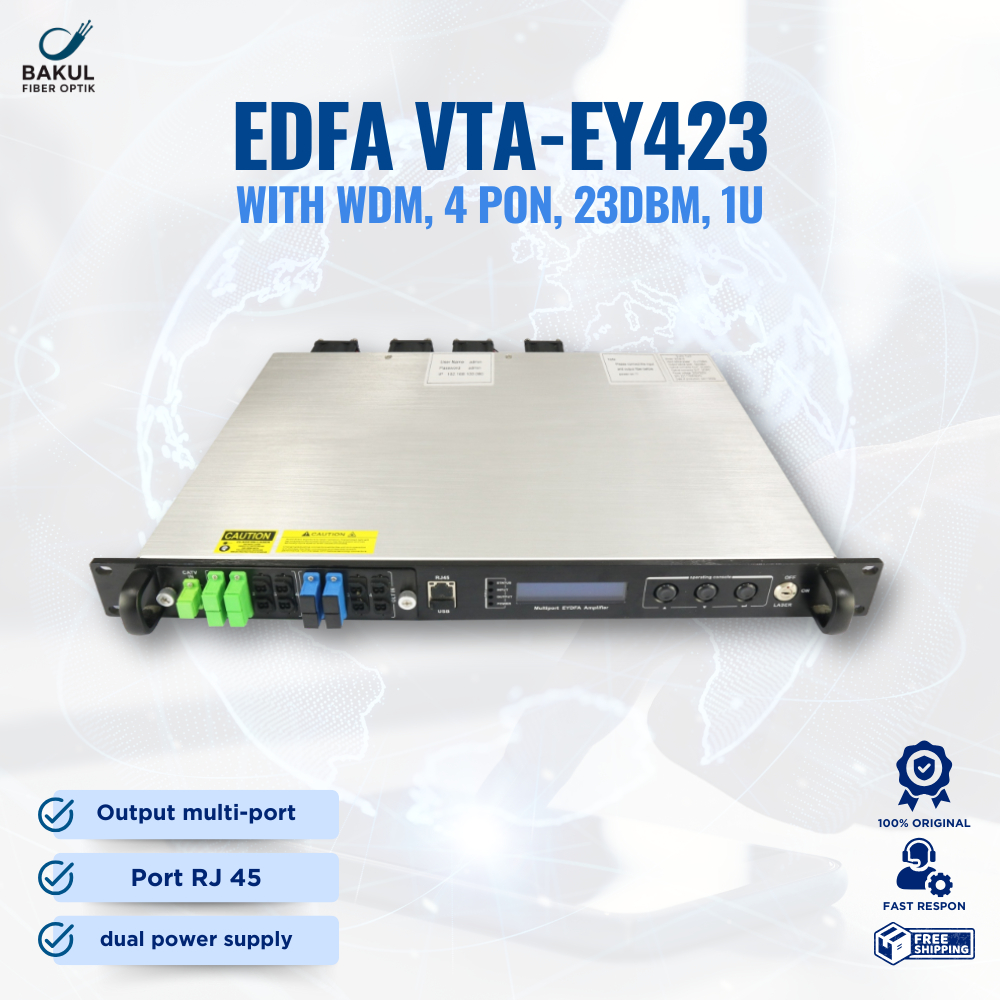 EDFA VTA-EY423 With WDM 4 PON 23 dBm dual power supply