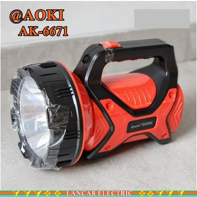 Senter LED Jumbo Aoki AK 6671 / Senter Emergency Lampu LED Cas /Senter LED Cas