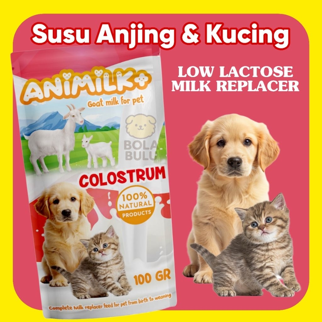Animilk Colostrum Susu Anjing Kucing 100 gr - Milk Replacer Untuk Puppy dan Kitten Colostrum