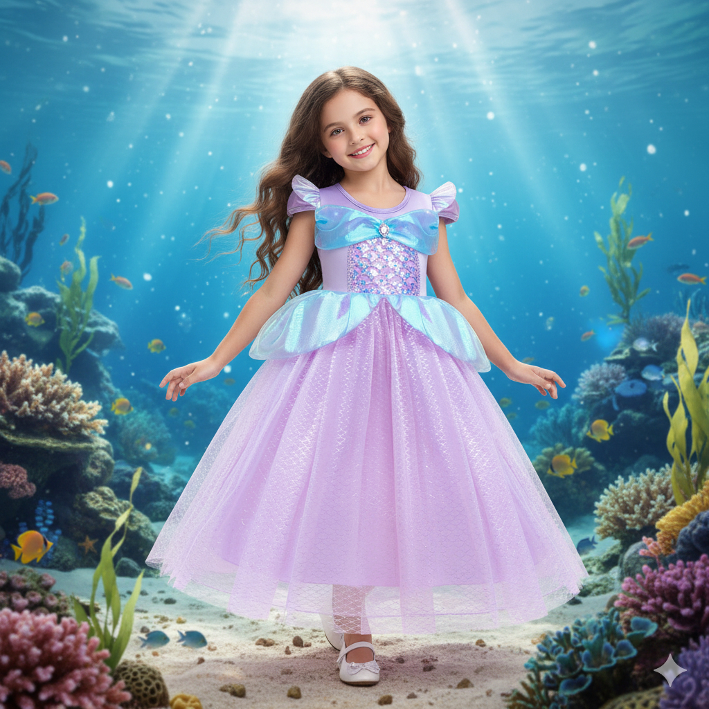 [Mamasilo] Dress Mermaid Gown Anak Perempuan