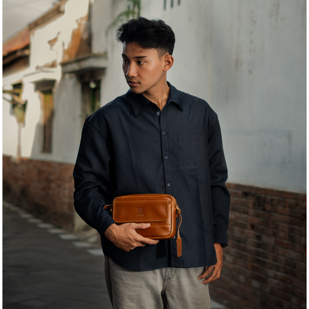 ABEKANI LEATHER Clutch Kulit Pria Men's Clutch CL002 Tas Tangan Pouch Pria