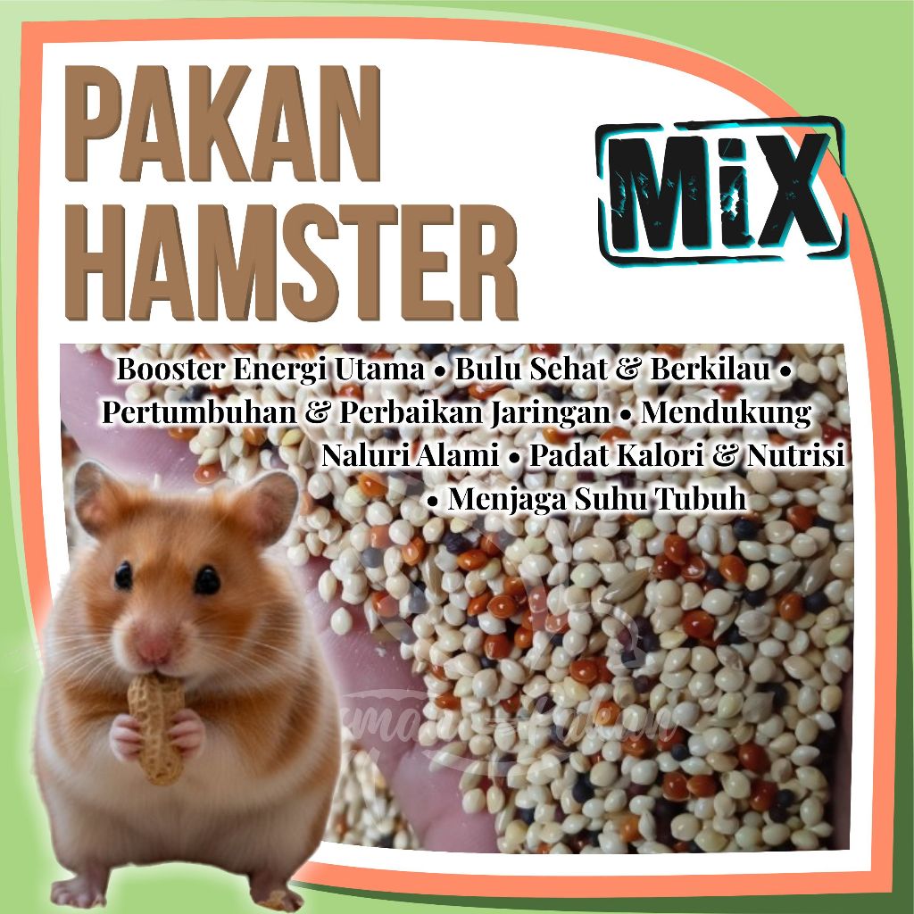 Pakan Hamster Biji Sawi Kenari Seed Milet Kuning Milet Merah Milet Putih