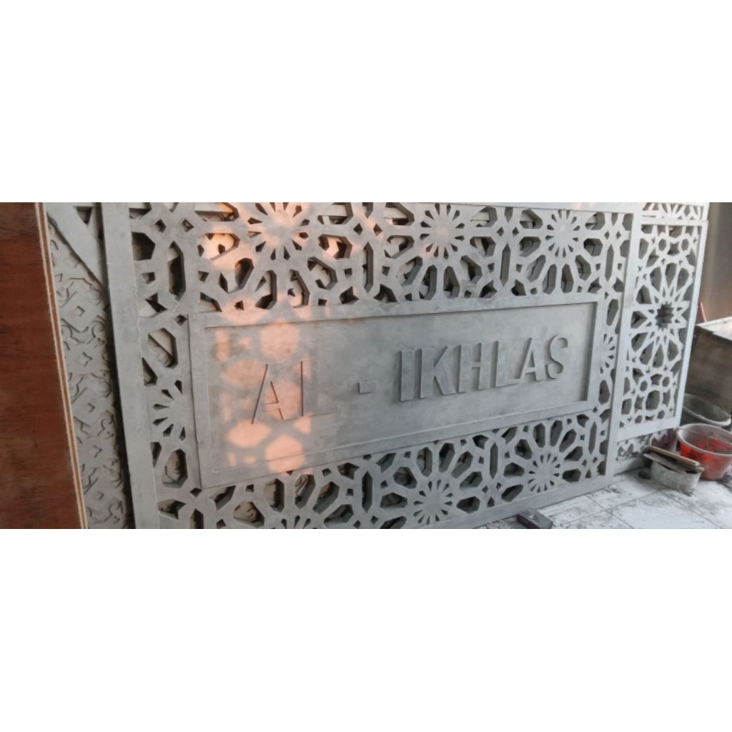 Desain ornamen Grc krawangan Masjid