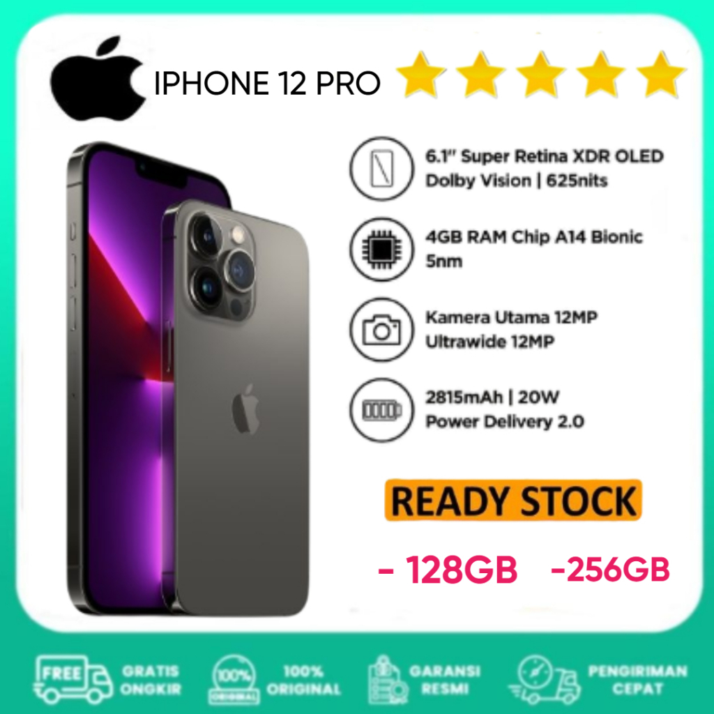 IPHONE 12PRO RAM 128GB// IPHONE 12PRO RAM 256GB BERGARANSI