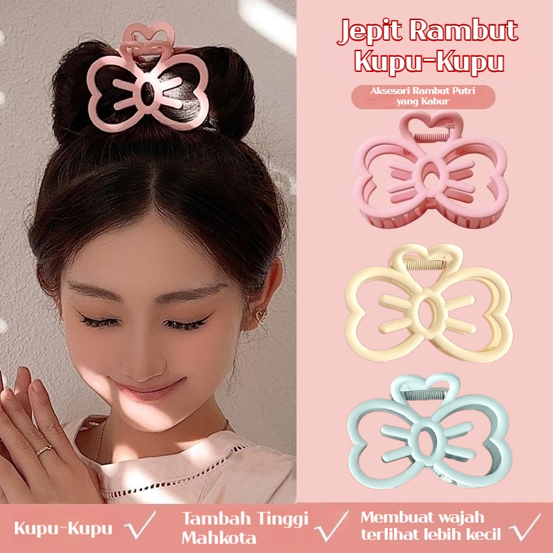 Set 3 Jepit Rambut Ikan Pita Besar – Sanggul Belakang Elegant untuk Wanita