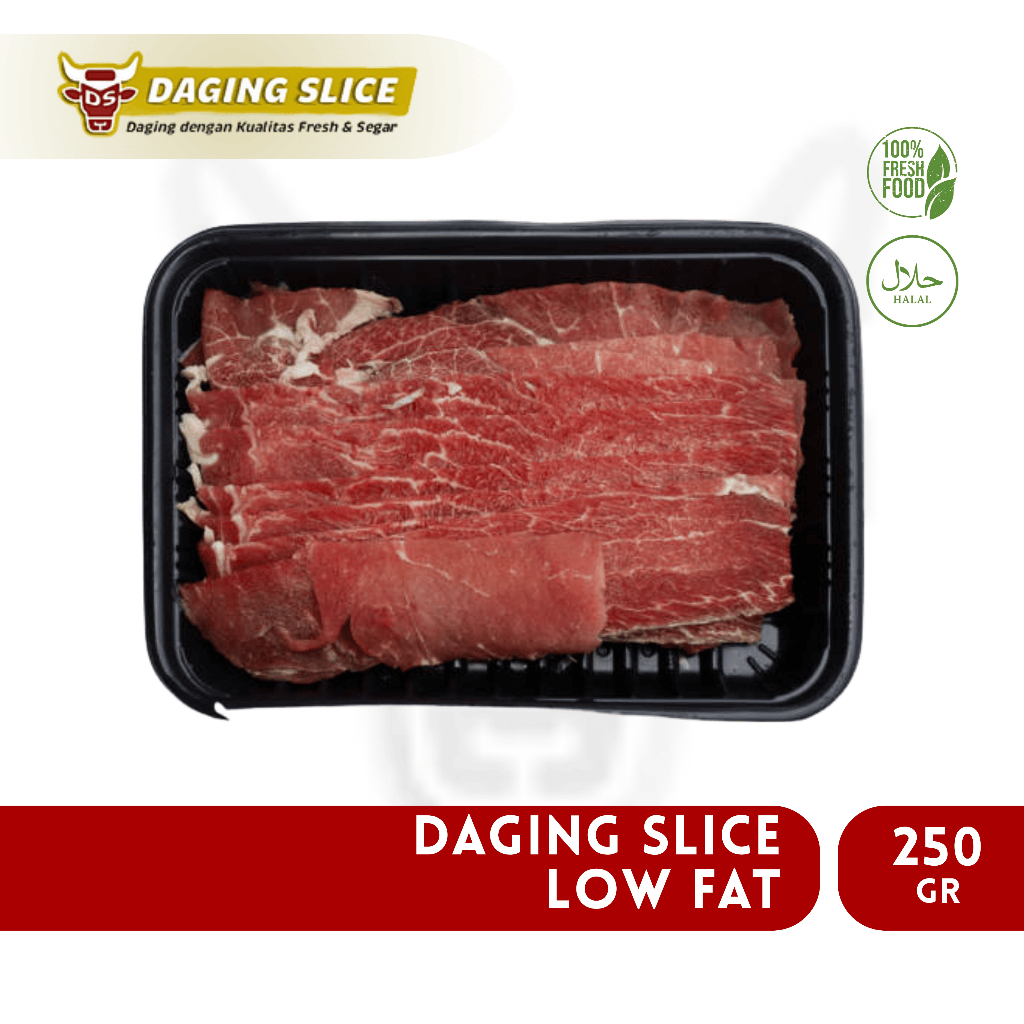 Beef Slice Low Fat 250gr Sukiyaki Teriyaki Rendah Lemak Bandung Instan