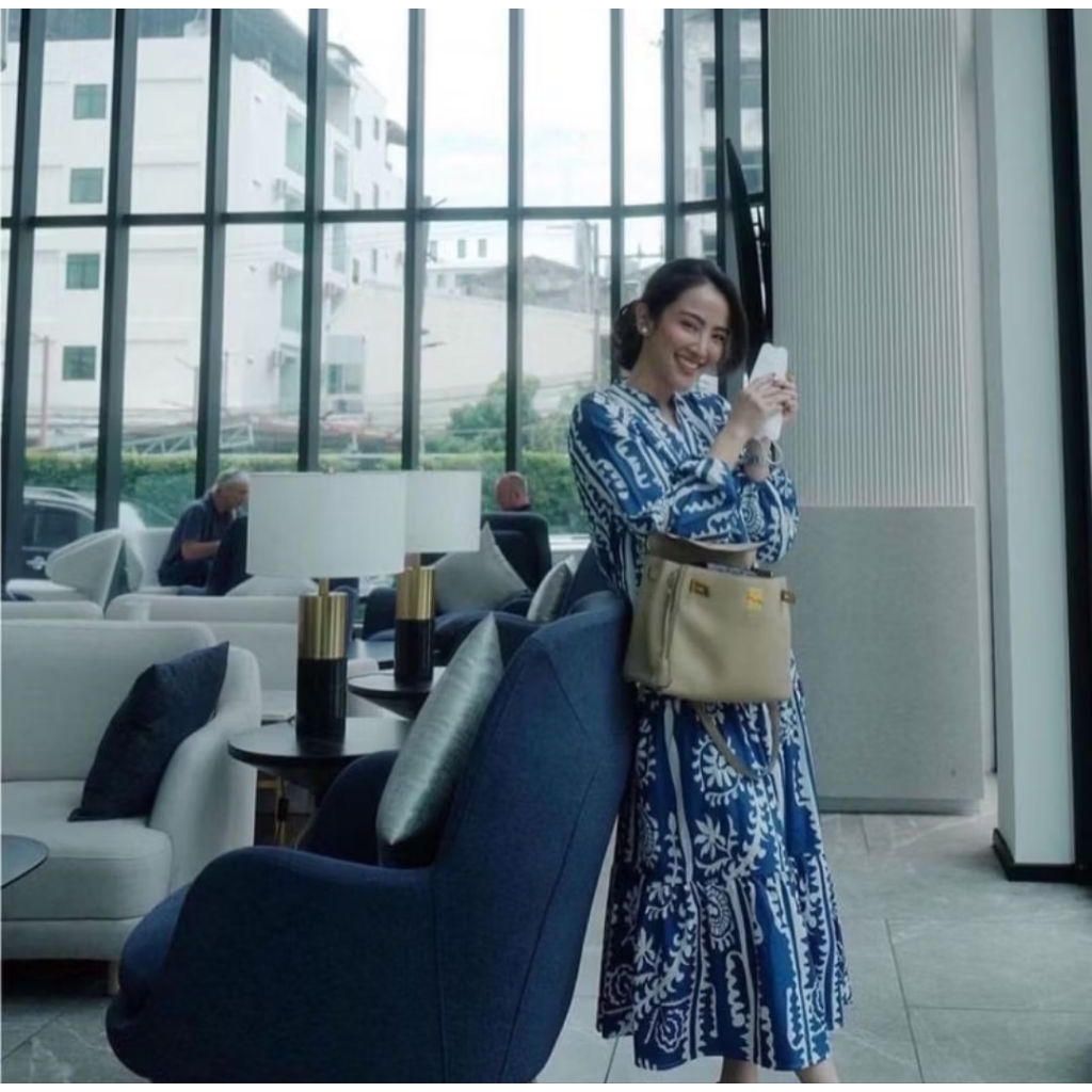 NEW DRESS ZARA BANGKOK - DRESS BOHEMIAN - DRESS KATUN - DRES CORAK - DRESS PANTAI - DRESS BIRU - DRE