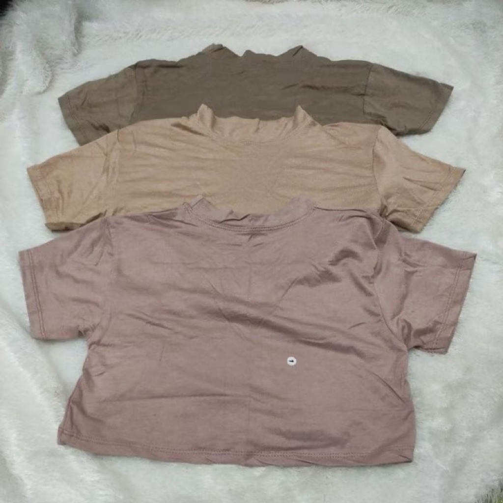 manset crop top lengan pendek/Manset crop top lengan pendek kaos rayon