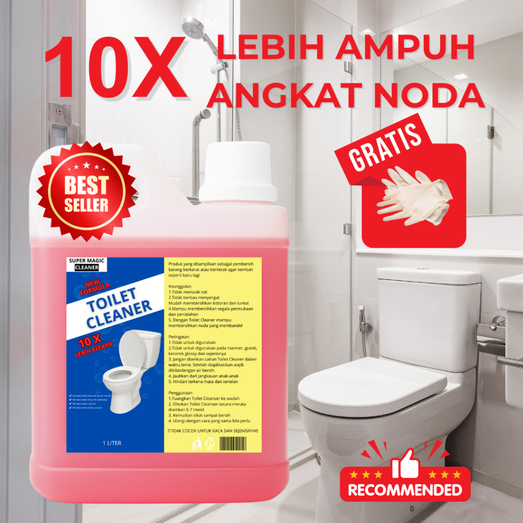 Super Magic Cleaner 1000 ml - Pembersih Kerak Kamar Mandi / Toilet / WC / Kloset / Keramik / Lantai 