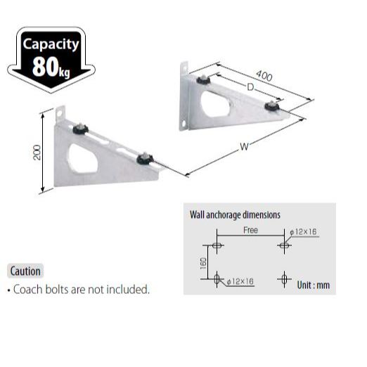 INABA DENKO C-BZFG-L bracket outdoor AC 0.5 PK 1 PK s/d 5 PK asli jepang Universal Berkualitas Kuat 