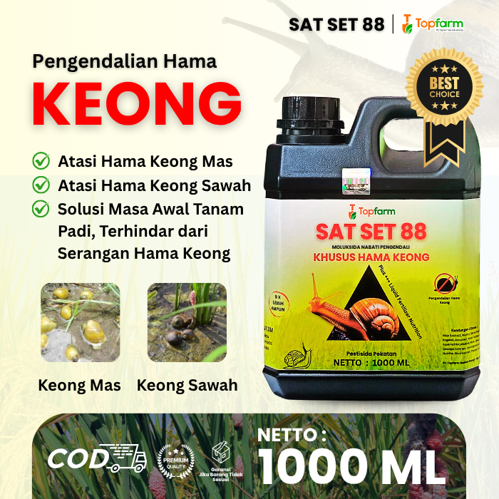 SatSet88 Topfarm / Obat Hama Keong Mas / Obat Hama Keong / Obat Pengendalian Hama Keong Sawah / Obat