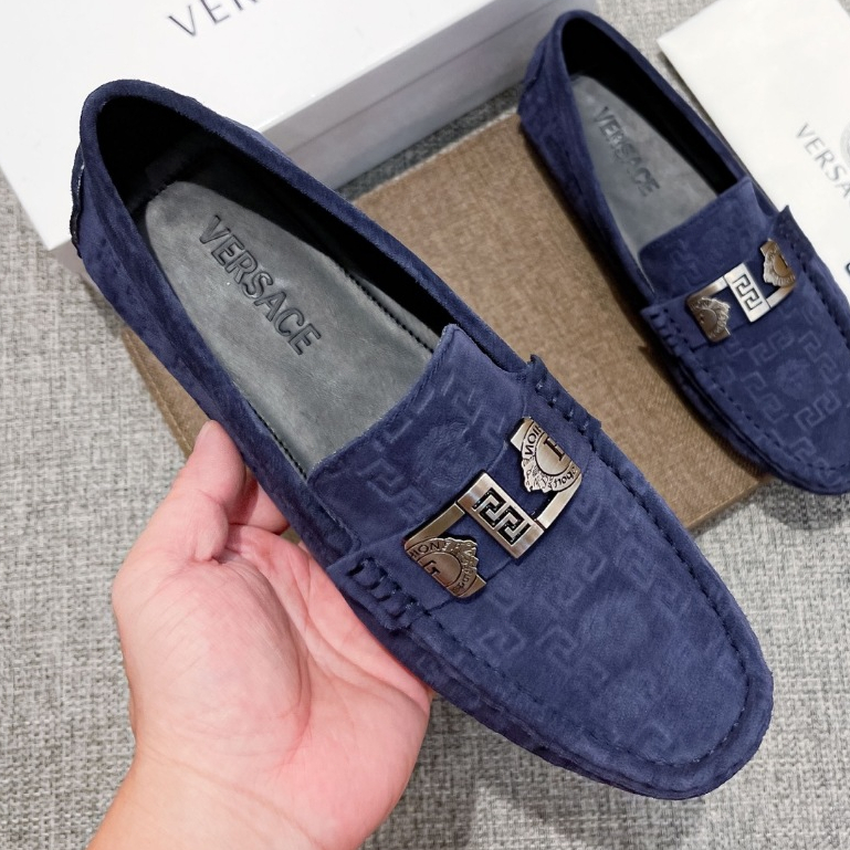 VERSACE Slip-On outdoor Fashion Casual Sepatu Pria Sneakers Shoes loafer kulit Comfortable Breathabl