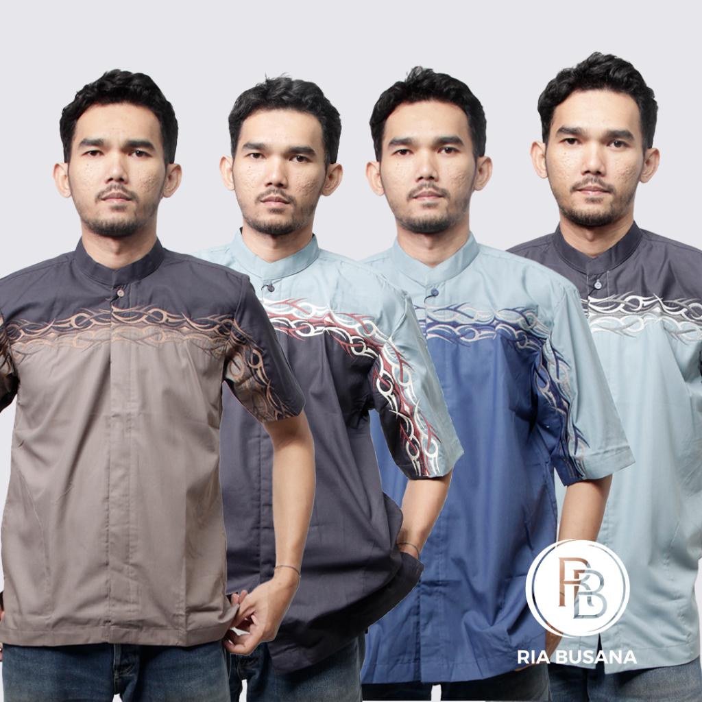 Ria Busana - Bastoh- Koko Dewasa  Pria Lengan Pendek Art. LINKA