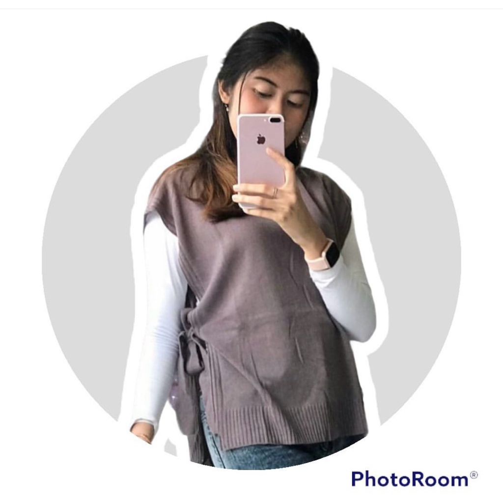 rompi vest tali/baju wanita/atasan wanita/vest/rompi/baju rajut