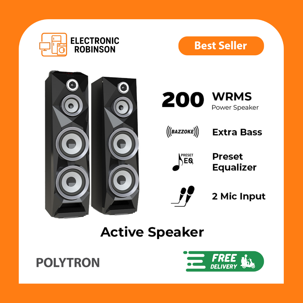 Polytron Bluetooth Speaker 8 Inch Karaoke Aktif PAS 8BF22
