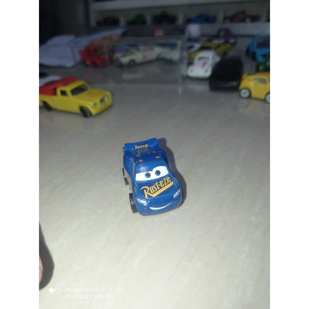 Hotwheels mini cars mattel Lightning McQueen biru blue