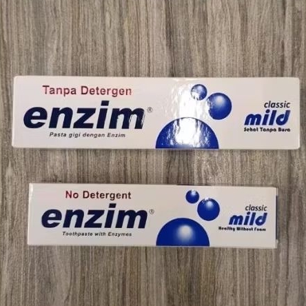 Enzim pasta gigi odol Classic mild sehat tanpa busa 63ml / 124ml