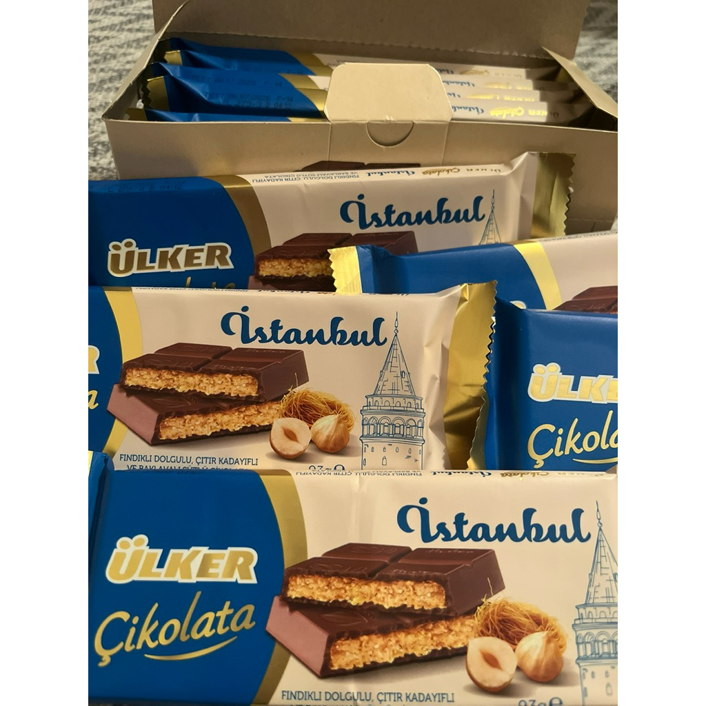 READY STOK  ULKER ISTANBUL ULKER HAZELNUT CHOCOLATE ULKER KUNEFE HAZELNUT VIRAL COKLAT TURKI