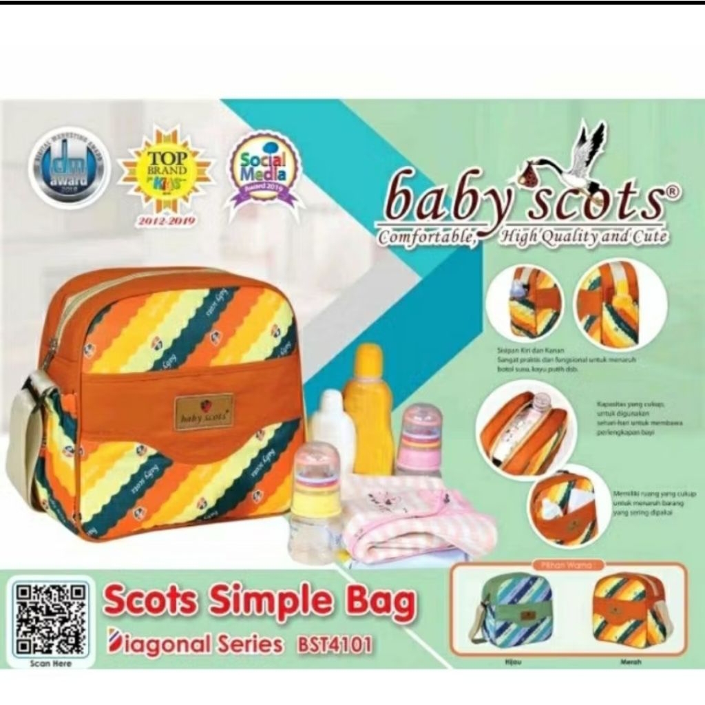 BABY SCOTS Tas Bayi Baby Scots Kecil Diagonal Series - BST4101