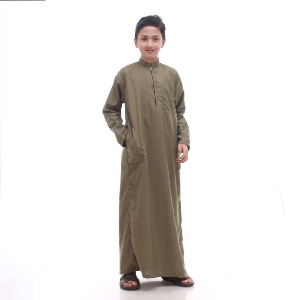 NEW DEALS Jubah Anak Laki Laki Usia 5-15 Tahun Gamis Anak Remaja Laki Laki Baju Muslim Anak