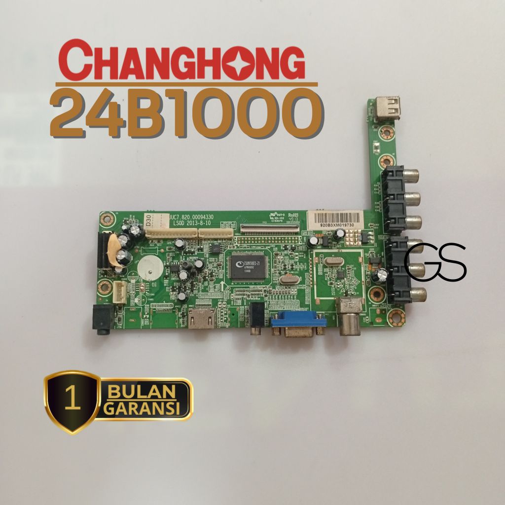 MESIN TV / MAINBOARD TV CHANGHONG 24B1000 MB - MOBO - MODUL - MOTHERBOARD TV CHANGHONG