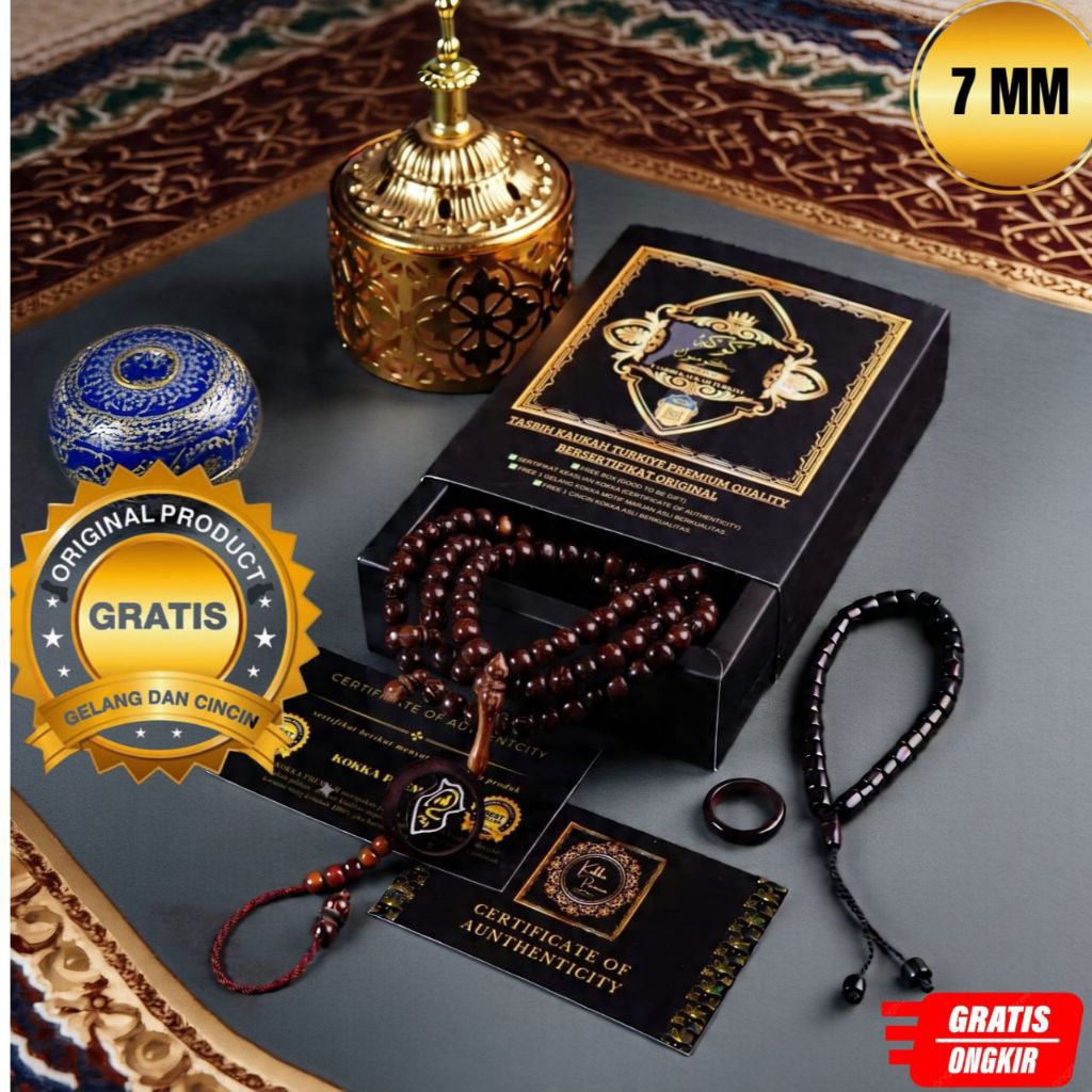 Tasbih Kokka 7 MM Asli Premium Tasbih Kokka Murah Tasbih Kokka Turki Tasbih Kokka Bersertifikat Tasb