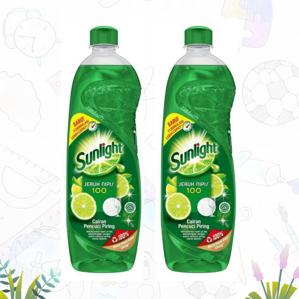SUNLIGHT Pencuci Piring Jeruk Nipis 100 Botol 450 ml