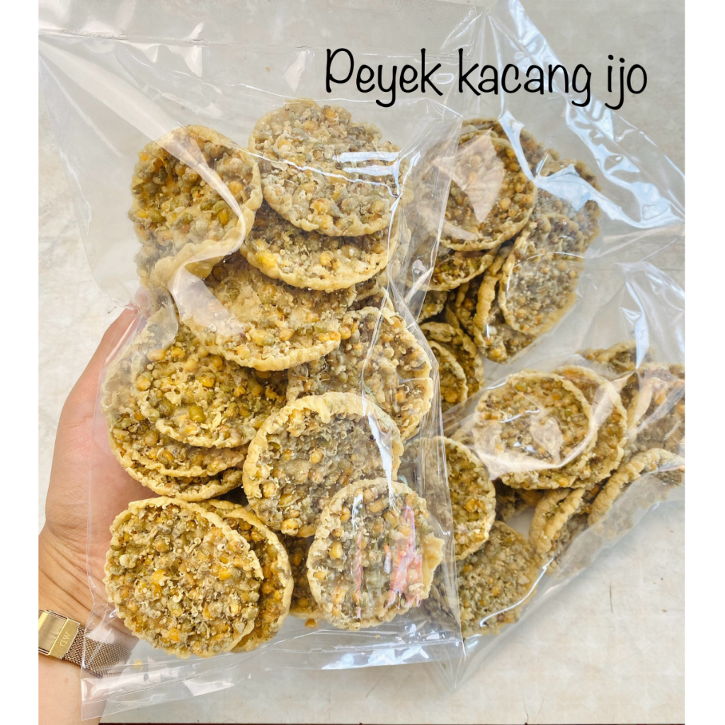 Peyek Kacang Ijo 1kg 500gr 250gr Peyek Kacang Hijau Bulat Khas Magelang
