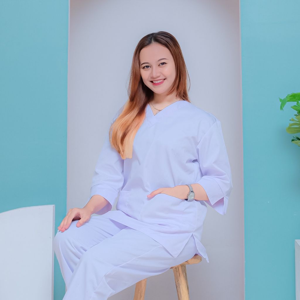 [JUMBO] Scrub Medis Oka 7/8 Super Jumbo American Drill Baju Ok Jumbo 3L 4L 5L 6L 7L 8L