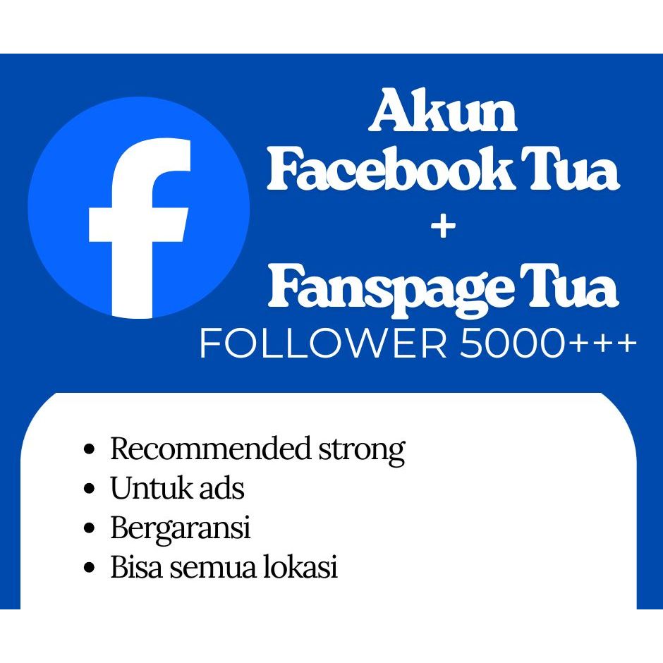 Akun FB Personal + halaman tua berfollower mantap untuk iklan/ads bergaransi