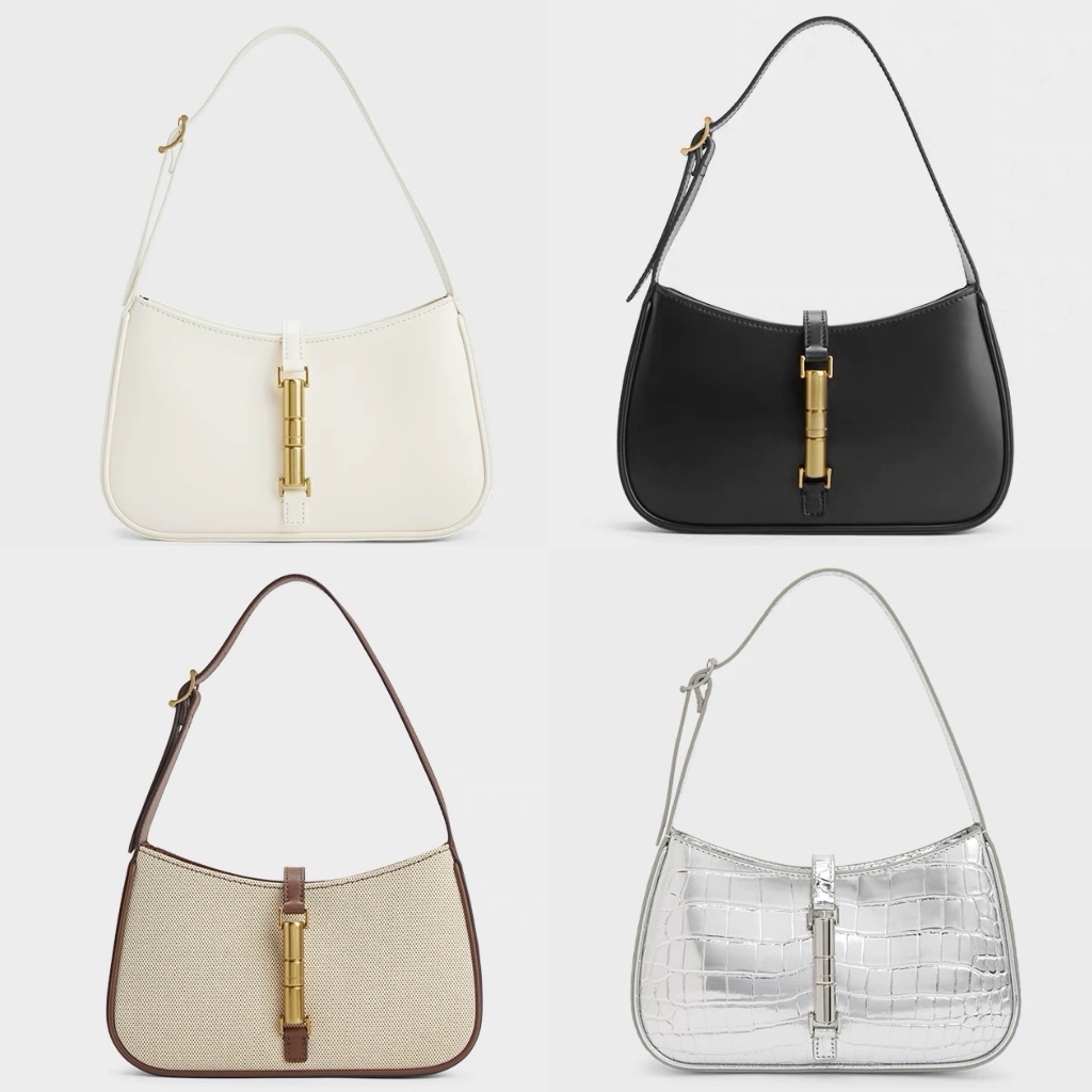 C&K Quilted Top Handle Bag - Vanity Bag - Light Pink